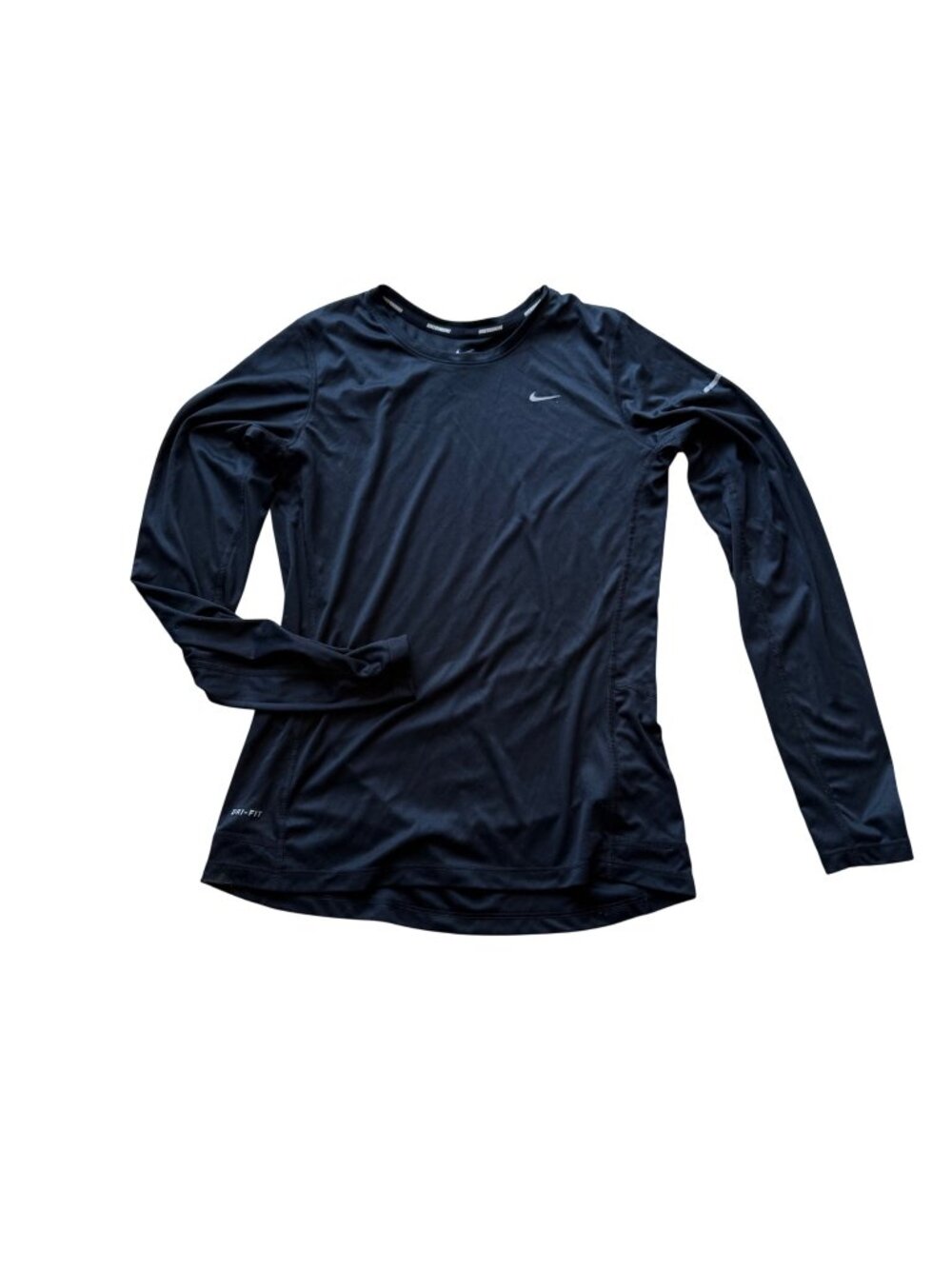 Nike Dri-Fit Women's Athletic Shirt M Black Long Sleeve Training Running Top